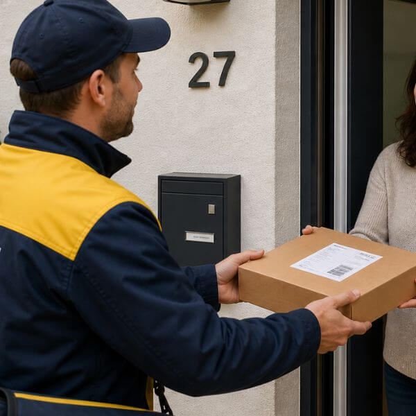 Paketübergabe