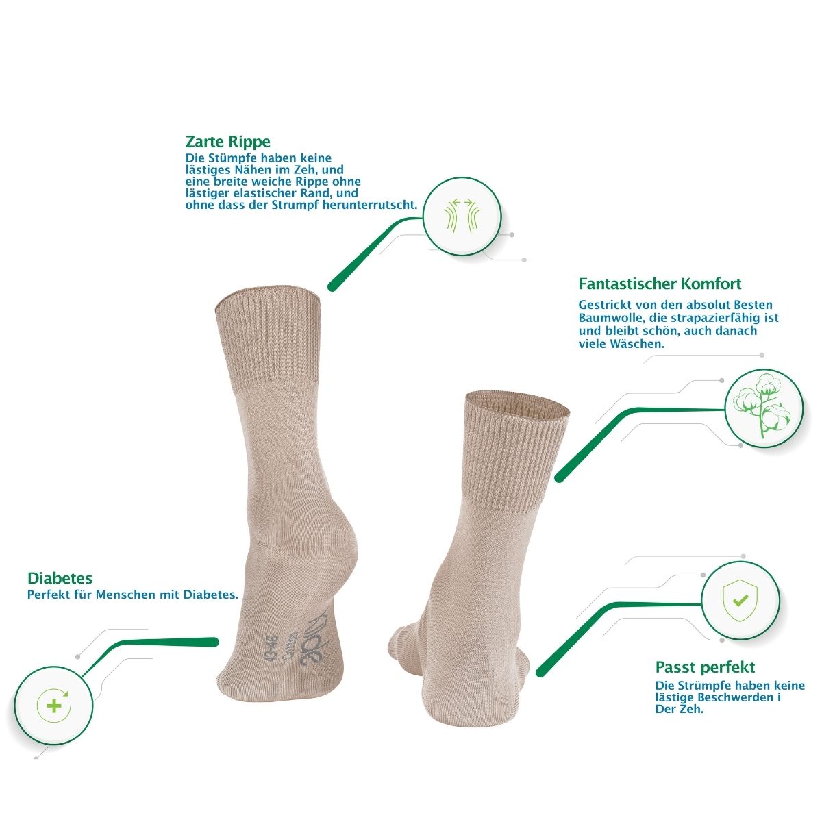 6005_Kilde® Diabetes Knöchelsocken